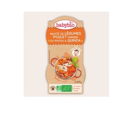 babybio bowls menu verduras pollo granja quinua org nico en 12 meses 2 x 200g