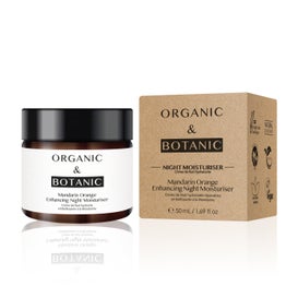 organic botanic crema hidratante de noche mandarina naranja reparadora 50ml
