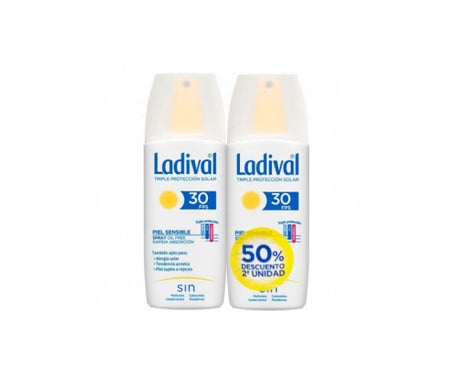 ladival duplo spray spf30 pieles sensibles 2x150 ml