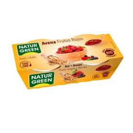 naturgreen postre ecol gico de avena y frutos rojos 2x125 g