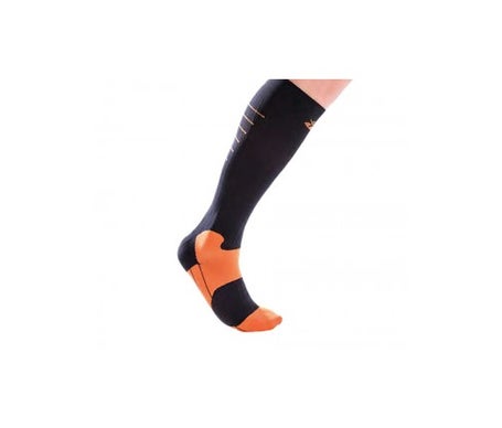 orliman calcetin deportivo de compresion ovo2d500 negro naranja