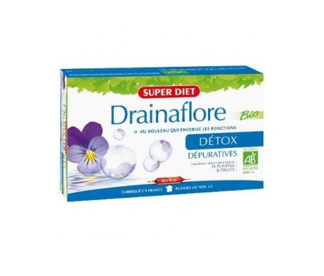 super dieta drainaflore bio 20 ampollas