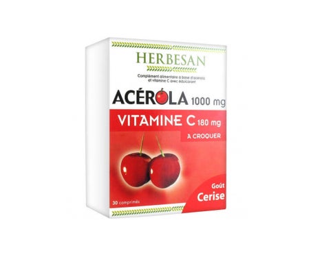 herbesan acerola 1000 cherry flavour 30 tabletas efervescentes