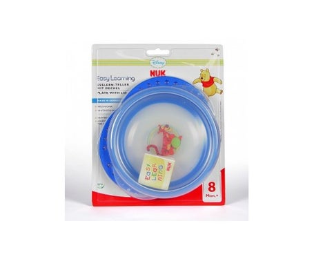 nuk easy learning winnie the pooh plato con tapa 1ud