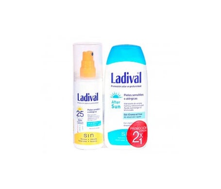 ladival pack pieles sensibles spf15 spray gel 150ml after sun 200ml