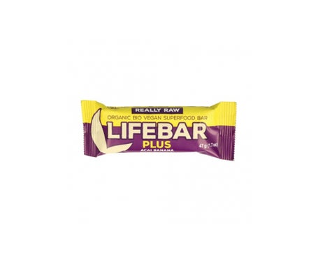 lifefood lifebar plus banana y acai bio 1uds