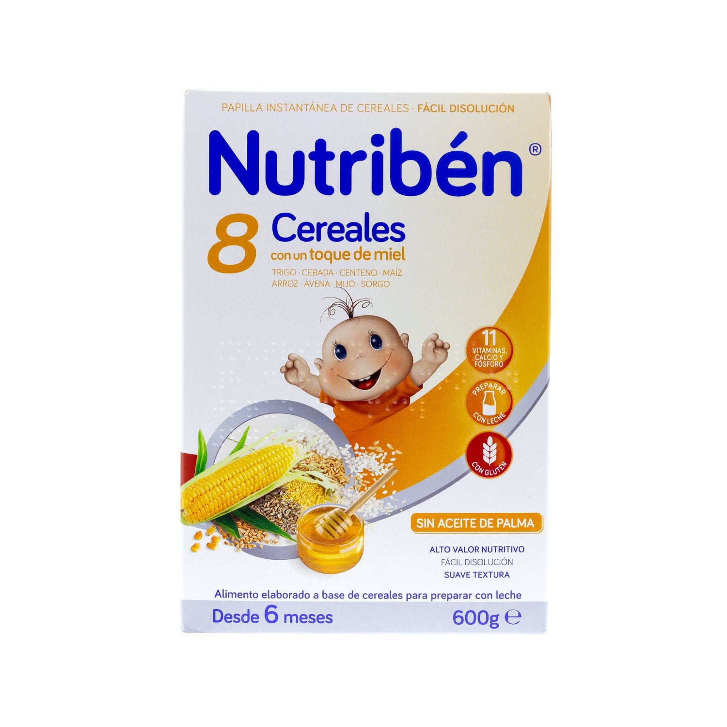 nutrib n 8 cereales y miel 600g