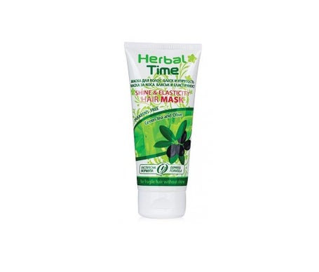 herbal time mascarilla brillo y elasticidad con t verde y aceite de oliva 200ml