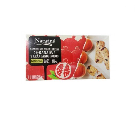 natwins barritas con avena y frutas granada y arandanos rojos 15