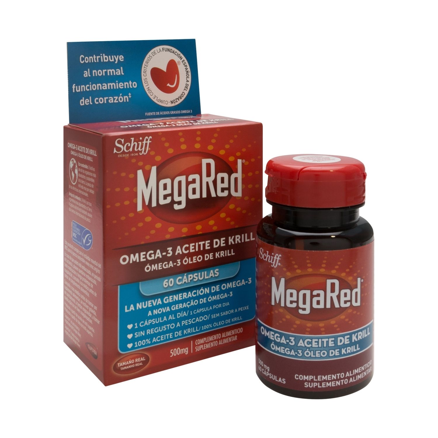 megared omega 3 aceite de krill 60c ps