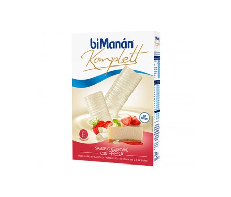 biman n komplett chocolate blanco sabor cheese cake y fresa 6uds