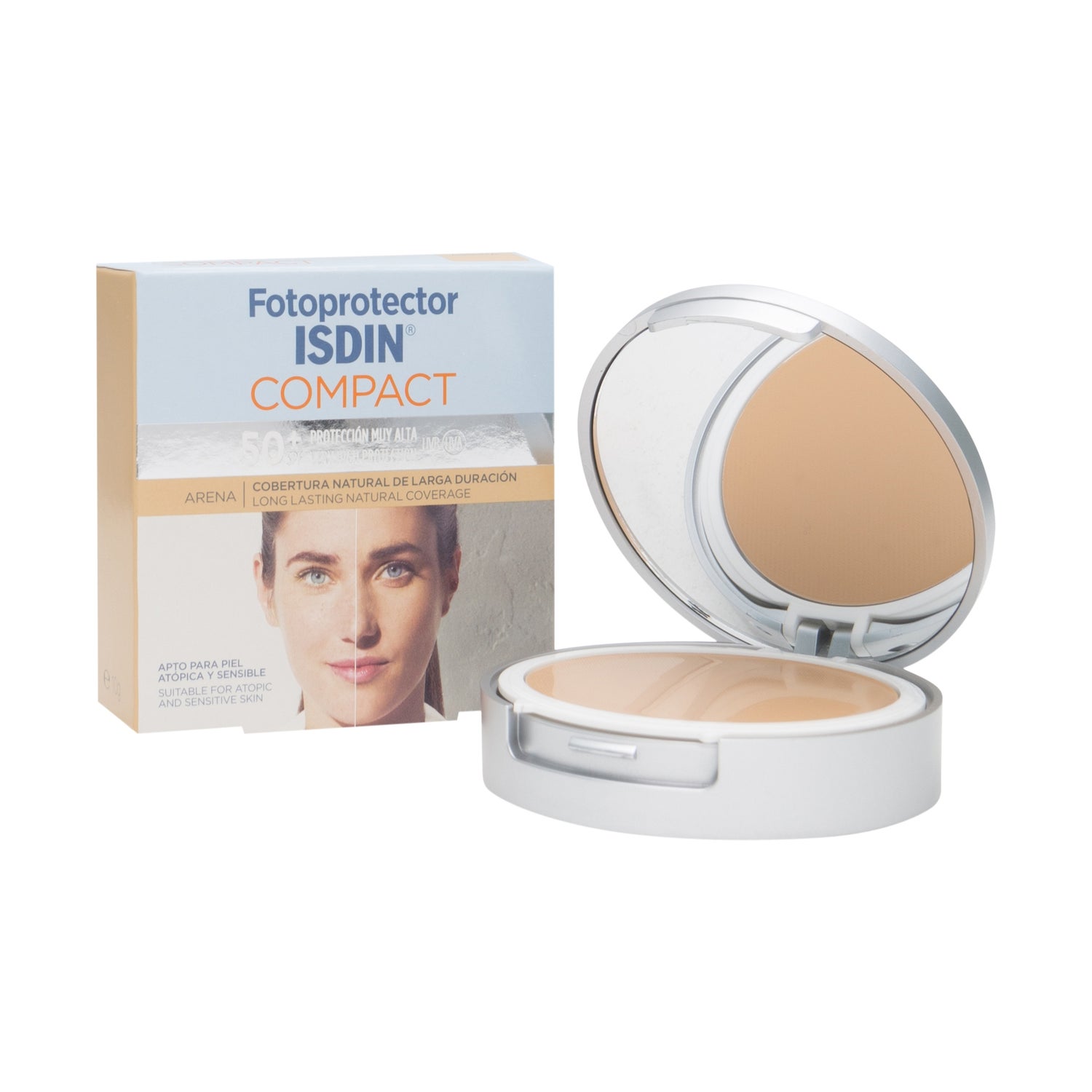 isdin fotoprotector compact arena oil free spf50 10g