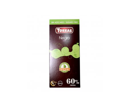 torras chocolate negro 60 con stevia 100g