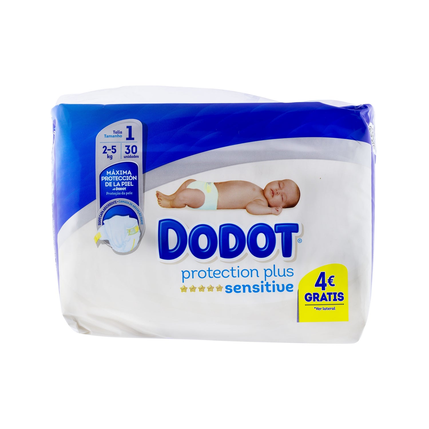 dodot protection plus sensitive t1 2 5kg 30uds