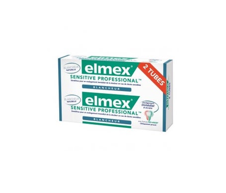 elmex sensitive pasta de dientes profesional blanqueador de 75ml lote de 2