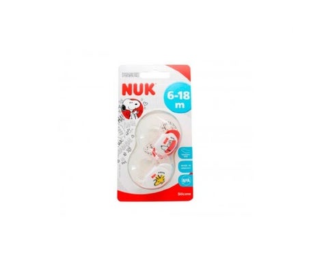 nuk chupete snoopy silicona t2 2uds