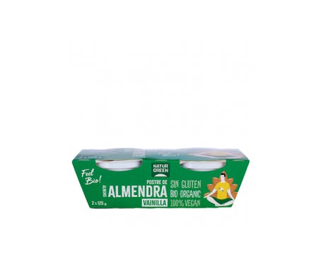 naturgreen postre ecol gico de almendra y vainilla 2x125 g