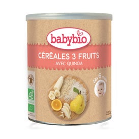 babybio preparado ecol gico de cereales con 3 frutas 220g