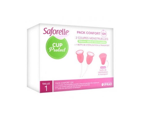 saforelle cup protect menstrual cup t1 caja de 2