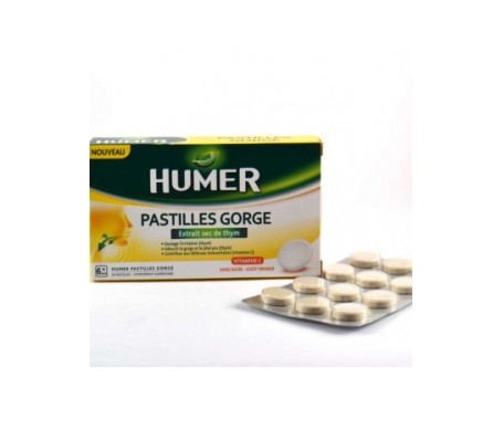 humex throat pellets dry thyn extract thyn caja de 24 unidades