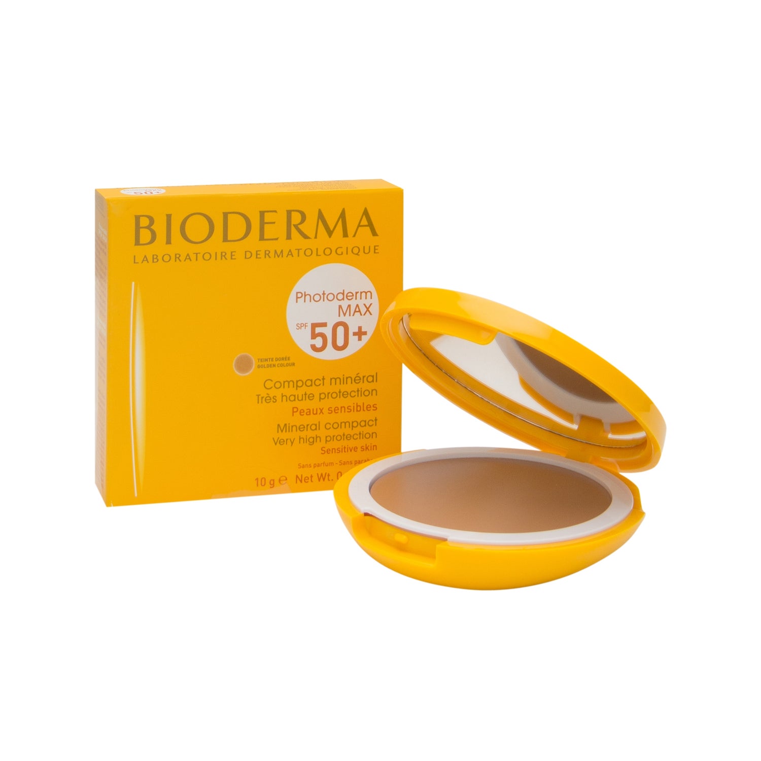 bioderma photoderm max spf50 maquillaje compacto dorado 10g