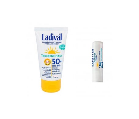 ladival pack pieles secas spf50 crema fluida fotoprotecci n 50ml labial spf25